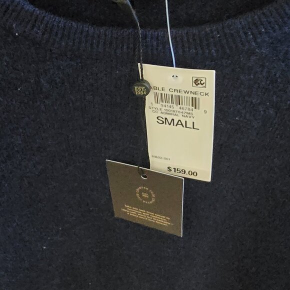 NWT Charter Club Navy Crewneck Cashmere Sweater Size Small S Org $159 - Picture 2 of 3